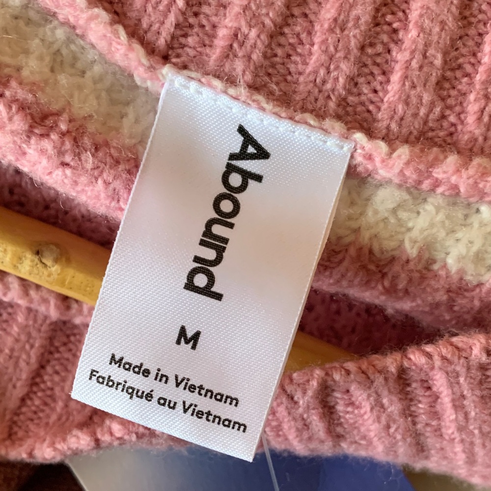 Abound Pink and White Striped Sweater - Picture 10 of 10